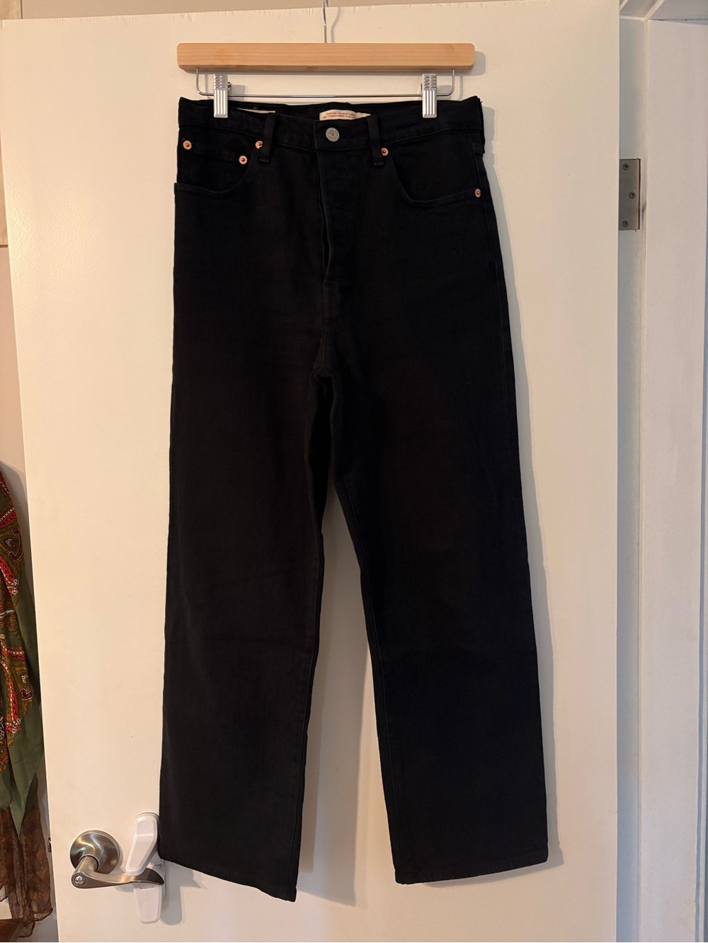 Levi’s Ribcage Straight Ankle Jeans Black